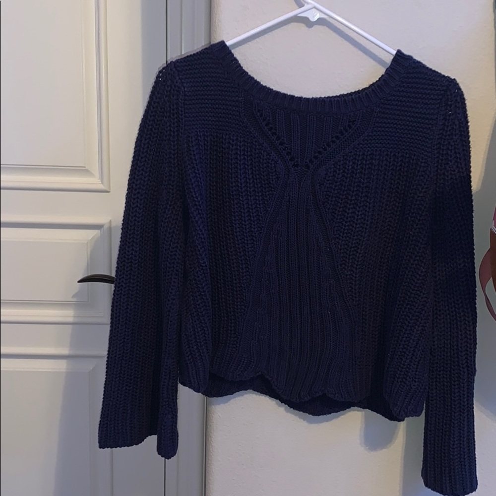 blue sweater
